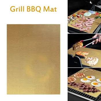 

BBQ Grill Barbecue Mat Nonstick Grill Mat Heat Resistant Grill Sheet Perfect for Electric Oven Grill Barbecue #4O