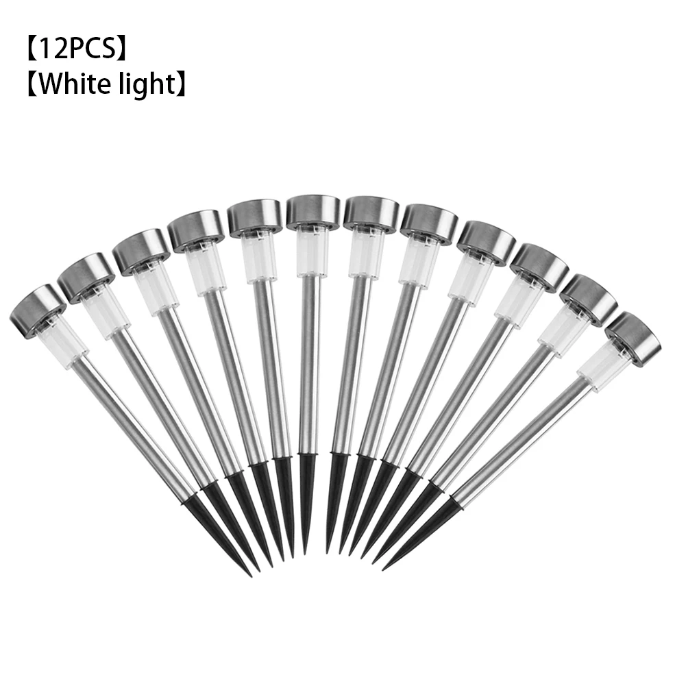 

12pcs Solar Powered Ground Light garden lawn light Outdoor Patio Garden Waterproof Automatic LED Spike Lamp Emergency light