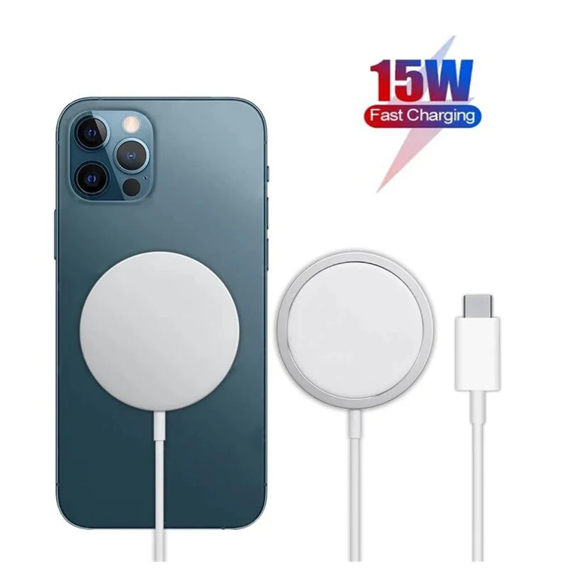 15 Вт Оригинальное магнитное Беспроводное зарядное устройство для iPhone 12 Pro Max Qi быстрое Mini USB C PD адаптер