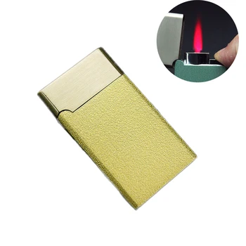 

Cigarette Lighter Frosted Metal Gas Lighter Windproof Red Flame Jet Torch Cigar Lighters Refillable 25pcs/lot