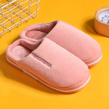 

Winter men and women couple slippers, home indoor non-slip cotton slippers, fashion all-match ladies slippers