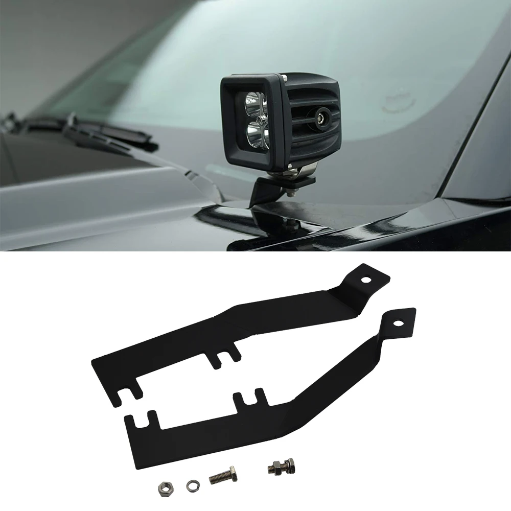 Upper Hood Hinges A-Pillar Side LED Work Light Mount brackets For 2008-2010 Ford F250/F350 Super Duty 1pcs universal car truck adjustable door jamb dome light hood mount pin switch water proof rubber car accessories car products