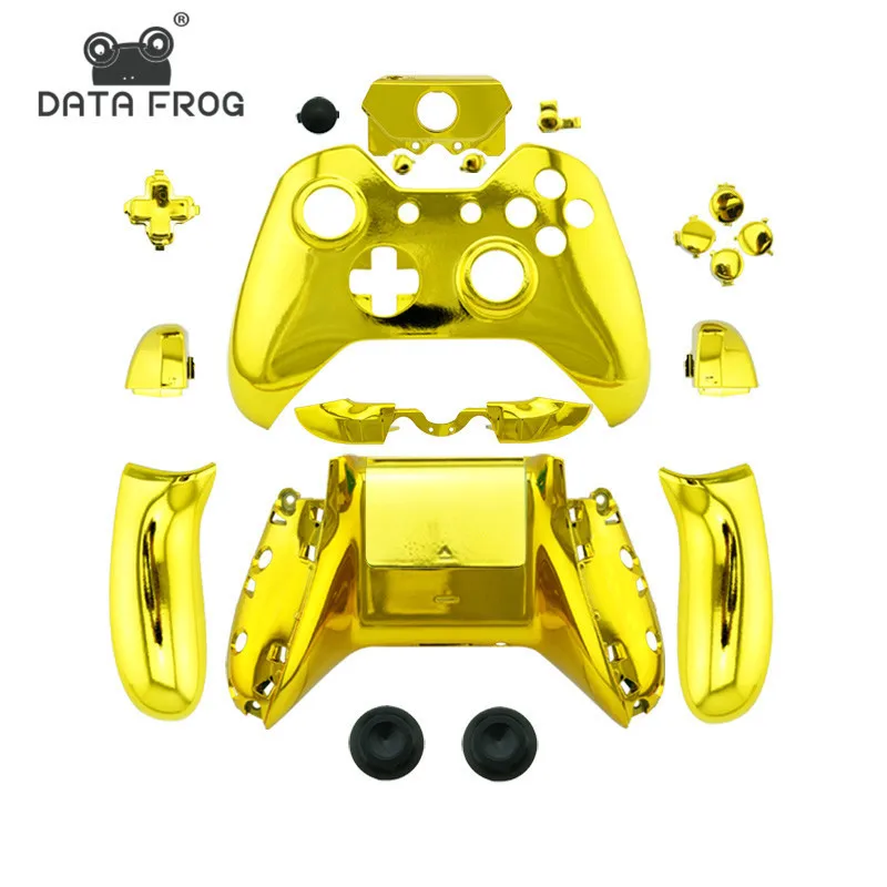 gold Хромированная Замена Полный корпус и кнопки мод комплект для Xbox 1 с 3,5 мм jack контроллер пользовательский чехол Корпус для Xbox 1 - Цвет: gold