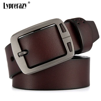 

Lyprerazy Men's Fashion Genuine Cow Leather Belt Men mens belts Casual Vintage Cow Skin Belt