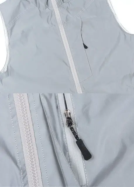 Unisex White Reflective Vest Jacket 21