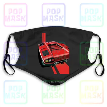 

Dust Mask with Filter Maglia Meme Tributo Lamborghini Auto Car Italia Idea Regalo - Countach Washable Reusable Mask