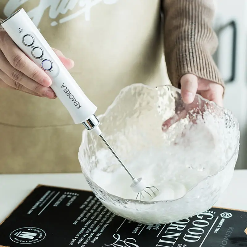 Electric Milk Frother Foam Maker Mixer Coffee Drink Frothing Wand USB3 In 1 Portable Rechargeable Handheld Foamer High Egg Speed milk frother