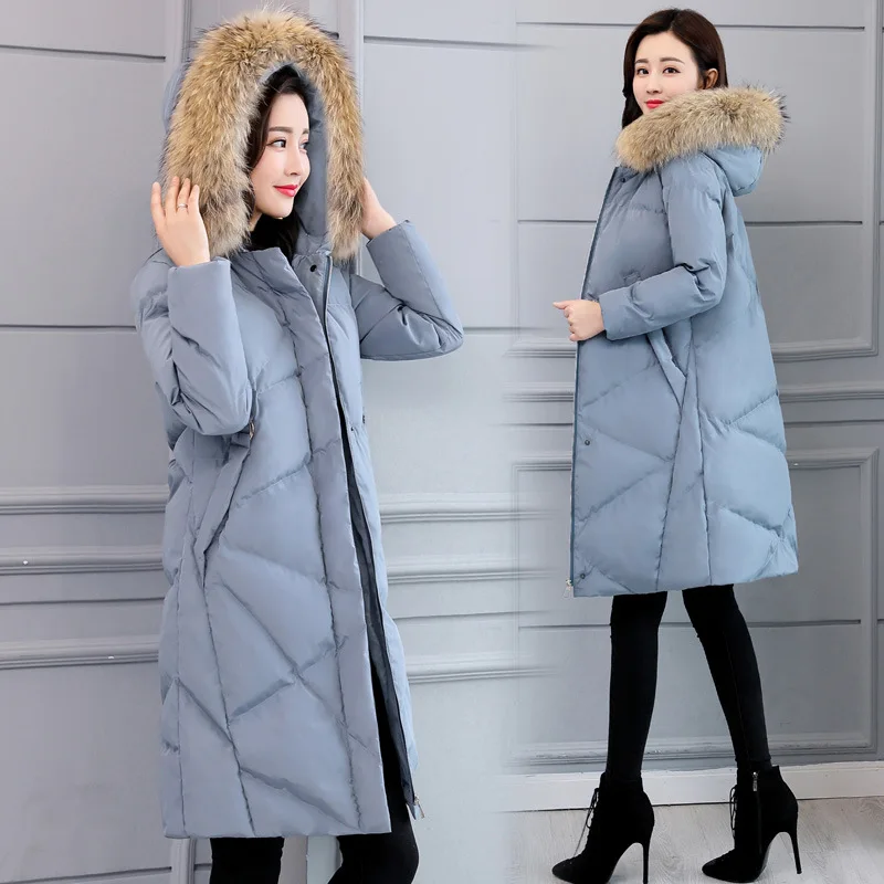 

Cotton Overcoat Women's Mid-length Slimming down Jacket Cotton-padded Clothes Winter 2019 New Style Short-height down Coat Cotto