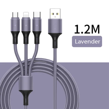 

Usb Extension Cable Liquid Silicone Data Cable Charging Cable Micro Mini USB Type C For IPhone Huawei Xiaomi