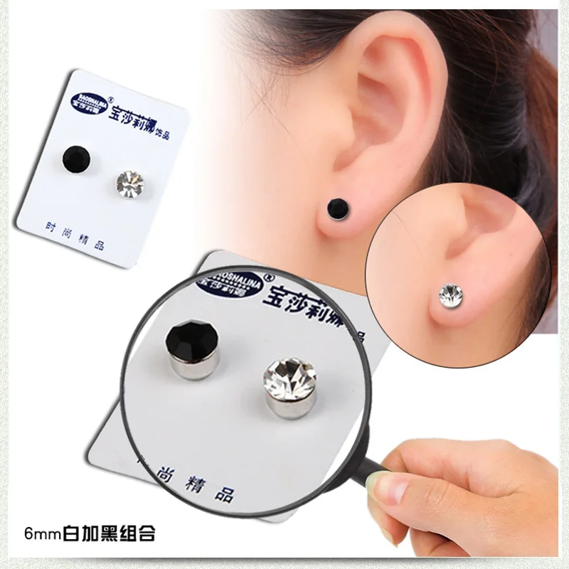 1 Pair Magnetic Earrings Slimming Earrings To Lose Weight Health Jewelry Magnet Of Lazy Paste Slim Product Accessor magnetic toe rings magnetic slimming bracelet magnetic slimming insoles