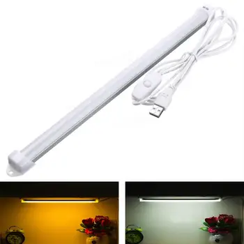 

USB LED Bar Light DC5V Eyes Protection Rigid LED Tube for Cabinet Closet White Warm White Reading Lamp Night Lights with Switch