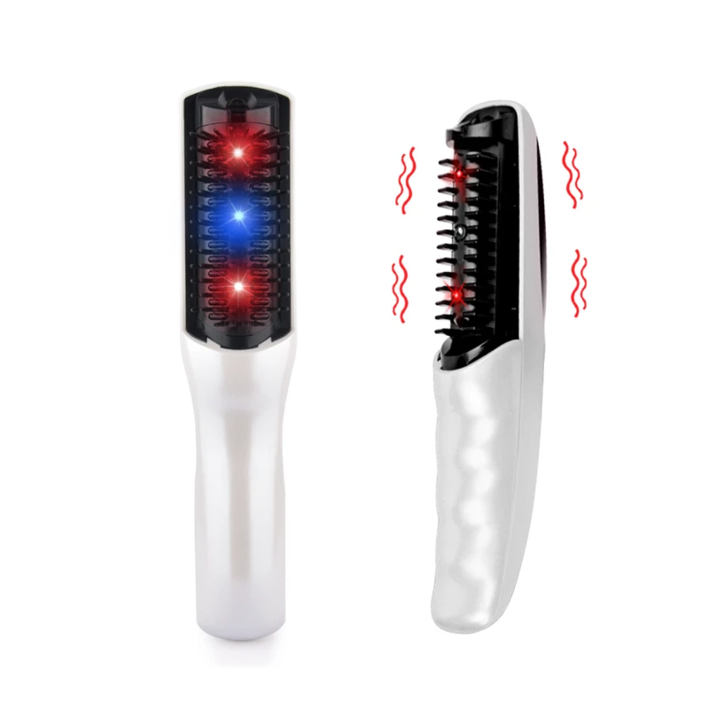 Blue Red Light Therapy Massage Comb Scalp Stimulate Physiotherapy