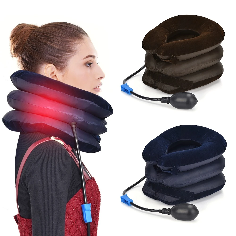 3/4 Layers Inflatable Air Cervical Neck Traction Device Soft Neck