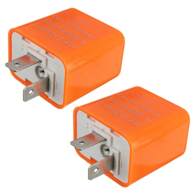 2X 2 Pin Motorcycle Speed Adjustable LED Turn Signal Indicator Flasher Relay 12V |
