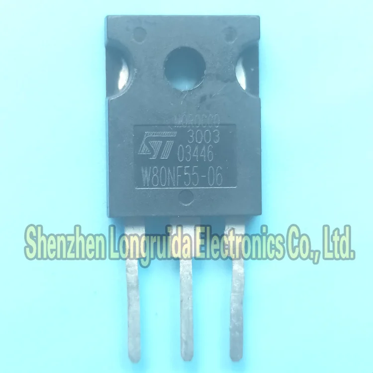 10 шт. W80NF55-06 TO-247 MOSFET транзистор 55A 60V | Электроника