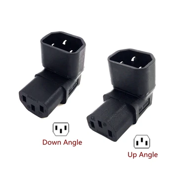 

IEC 320 C13 to C14 AC Plug Converter, C14 to C13 Up/Down Angle Power Adapter Plug, 3Pin Female to Male 10A 250V