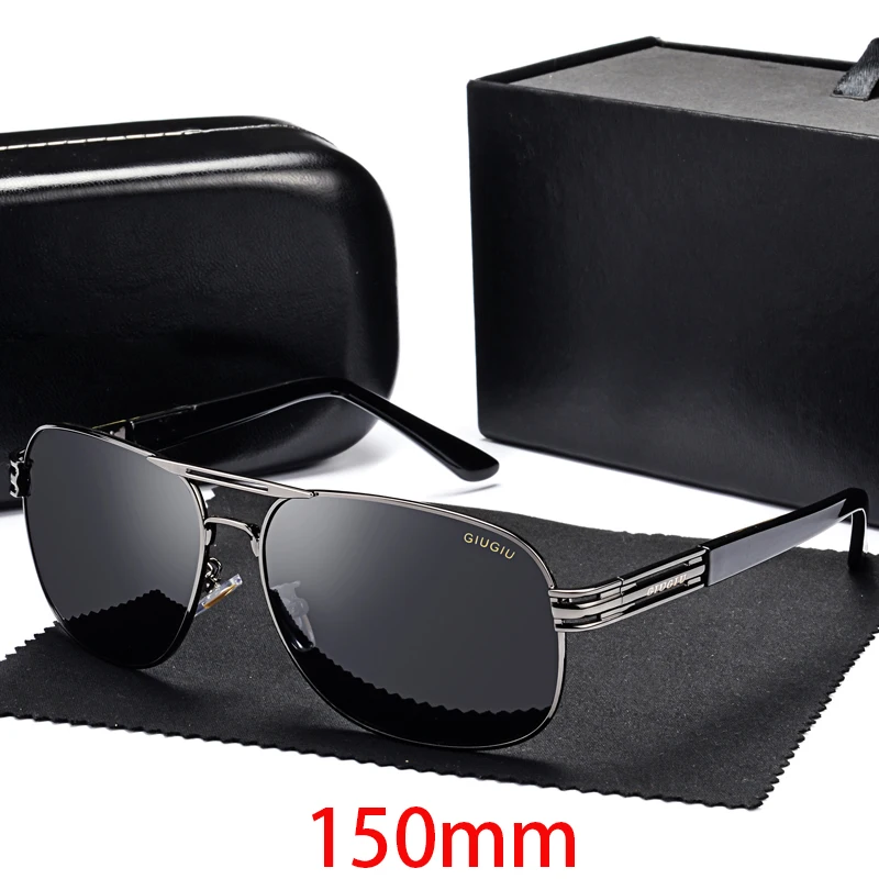 

150mm Polarized Sunglasses Men Brand Sun Glasses for Man Luxury Design Square Oversized Black Eyewear Male Driving Anti Glare