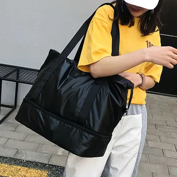 

Large Capacity Travel Bag Waterproof Double Layer Wet Dry Separate Handbag for Fitness HB88