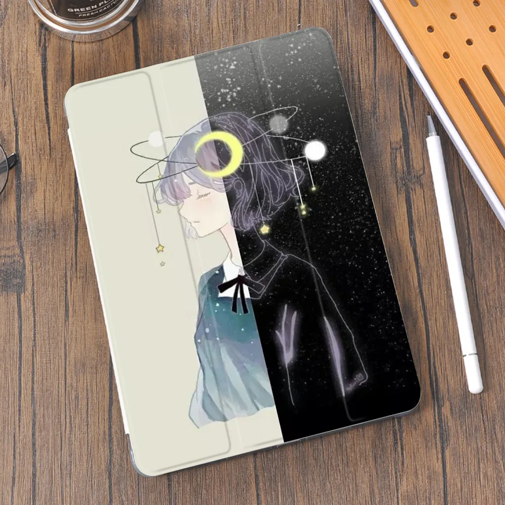 

Anime Girl Boy for iPad Air 4 Case Mini 6 Pencil-Holder 10.2 7th 8th Pro 11 12.9 10.5 2021 Mini 5 Cover Silicone For Air 1 2 3