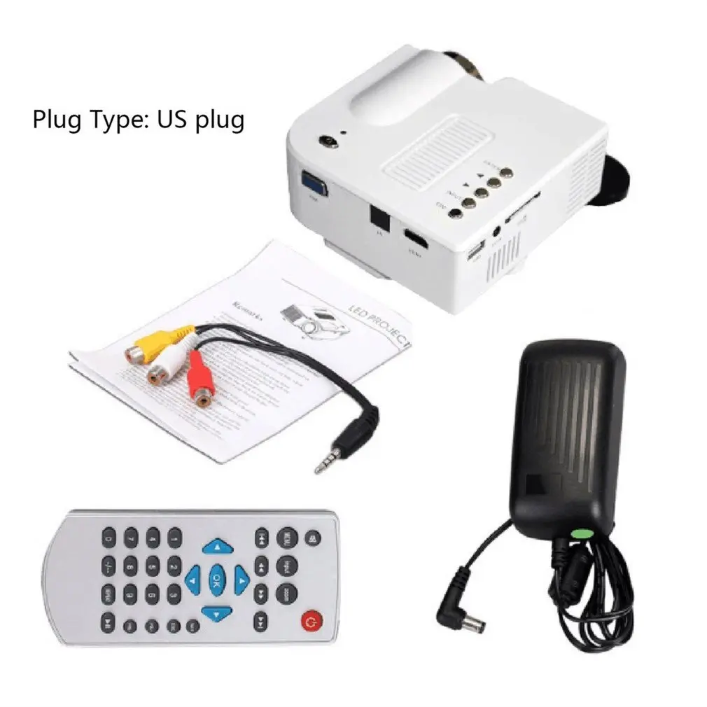 

UC28+ Mini Portable 1080P Projector Home Cinema Theater Upgraded HDMI Interface Home Entertainment Device Multimedia Player US