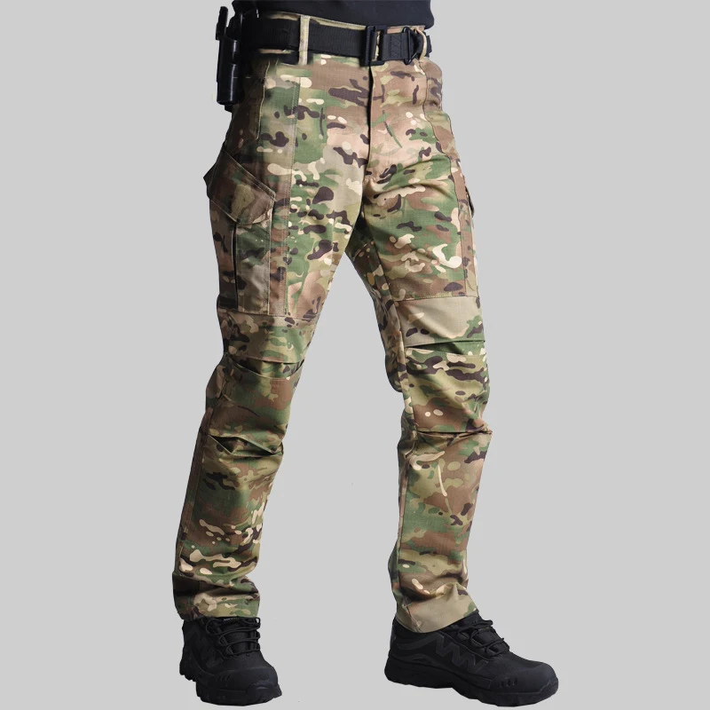 Outdoor Breathable Wearresistant Hiking Pants Army Python Pattern