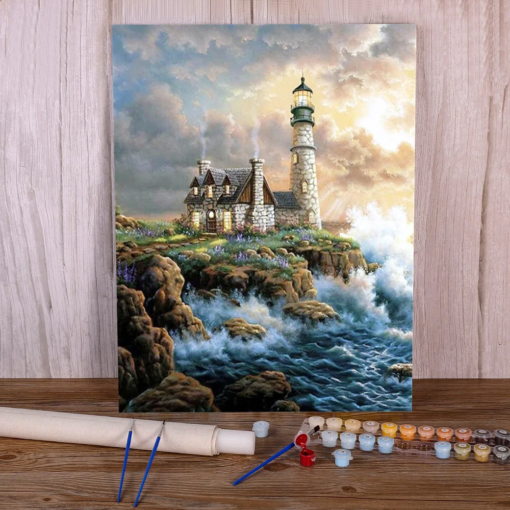 Painting Lighthouse Acrylics Lighthouse Painting Numbers Lighthouse