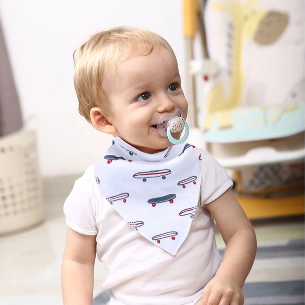 1Pc Baby Bandana Bibs Organic Cotton Baby Feeding Bibs for Drooling and Teething Soft and Absorbent Bibs Baby Shower Gift baby accessories box