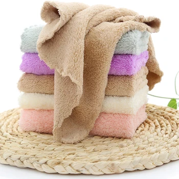 

Solid Color Soft Microfiber Baby Infant Newborn Absorbent Drying Washcloth Bathing Towel Feeding Cloth Baby Multifunction Towel