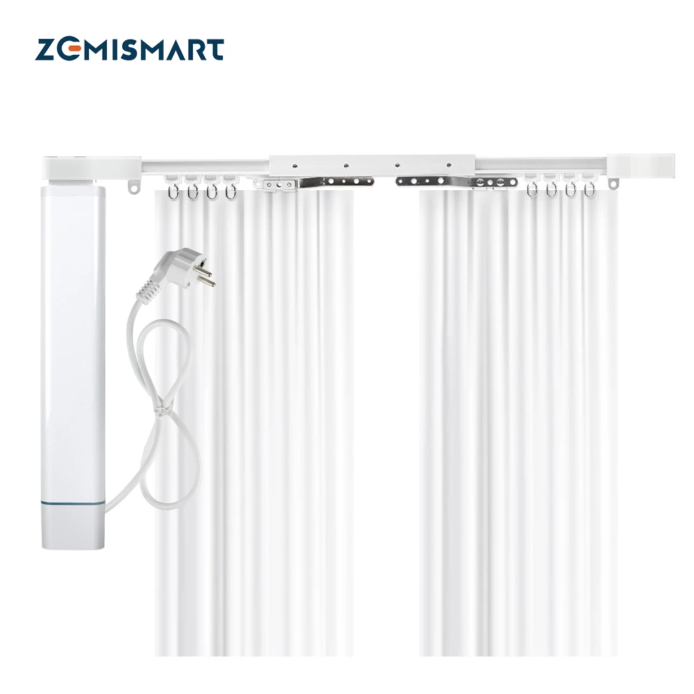 Zemismart Tuya Smart Zigbee 3.0 Slide Motor with Customized Curtain Track Remote Control Alexa Google Home Voice Control