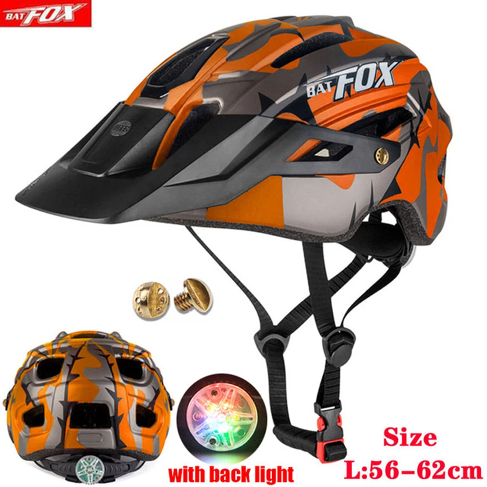 BAT FOX Men MTB Bicycle Helmet Bike Safely Cap Ultra-lightweight Mountain  Road Cycling Sports Riding Helmets capacete ciclismo