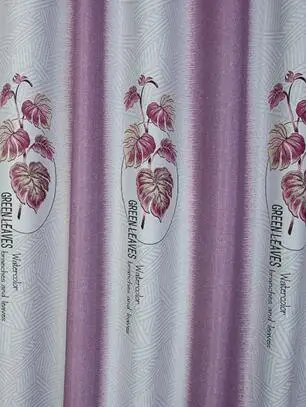 Пальмовые Листья штора с принтом утолщенная Затемняющая штора для спальни гостиной Штора для окна драпировка Балконная занавеска тюль - Цвет: Purple Curtain