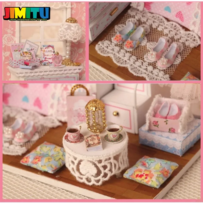 Набор для кукольного домика JIMITU Wood cuterom DIY Миниатюрный пылезащитный чехол с