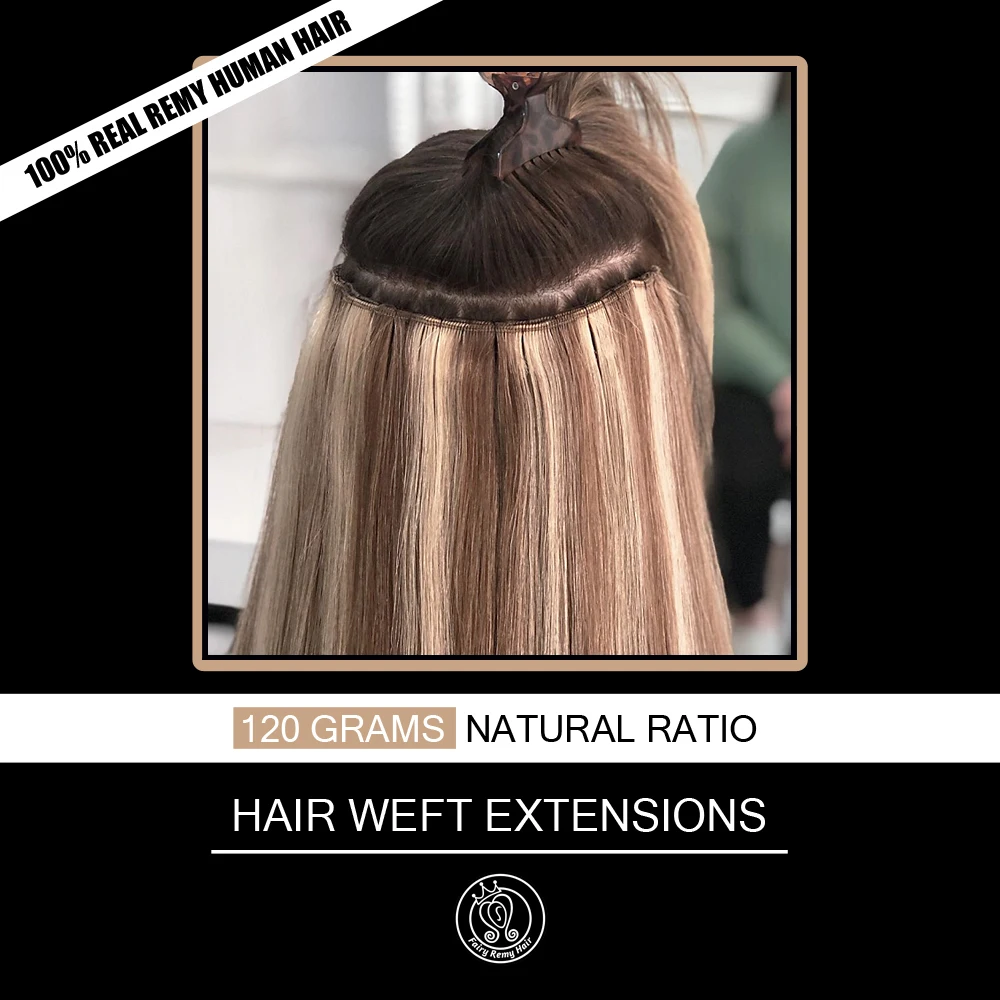 Сказочные волосы Remy 16 &quot18&quot 20 &quot22&quot настоящие человеческие Weft темно коричневые