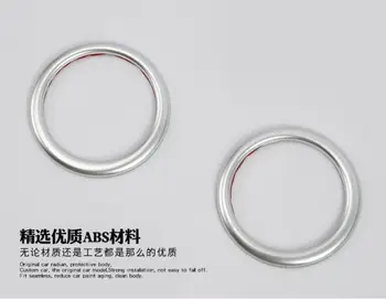 

For Mitsubishi Outlander 2015 2PCS ABS Chrome Car Interior Stereo Audio Speaker Cover Ring Cover Trims Car Styling Accessories