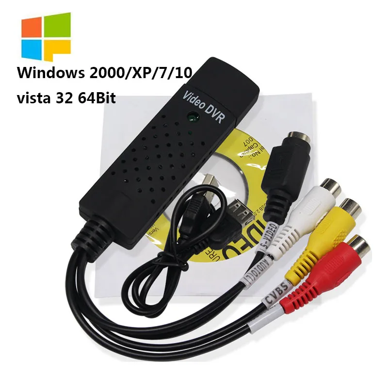 Portatile Facile Da Cap Usb2.0 Audio Scheda Di Acquisizione Video Adattatore Di Bloccaggio Di Vhs A Dvd Di Acquisizione Video Converter Per Win7/8/Xp/