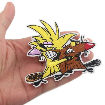 

Wholesale 20pcs/lot Beavers Sticker for Clothing Applications Patches on Clothes Iron Embroidered Patch for Backpack Badge