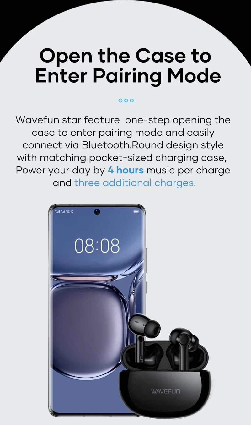 Gadgetoo Wavefun Star Wireless Bluetooth 5.2 Game Mode Enc Earphone