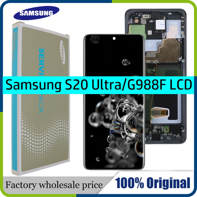 Оригинальный экран 6 9 дюйма для SAMSUNG Galaxy S20 Ultra LCD G988 G988F сенсорный дигитайзер в