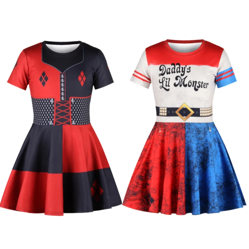 

2020 Summer Baby Kids Girl Dress Children's Printed Dress Short Sleeve Pleated Skirt Little Girls Clothing Short Crew Neck