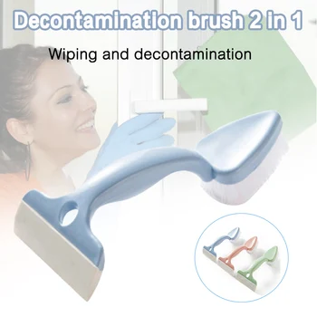 

Newest 2-in-1 Cleaning Brush Double Head Window Scraper Triangular Brushes Wiper Stains Reomver