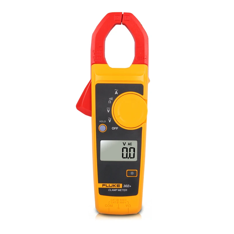 

FLUKE 302+ Handheld Digital Clamp Multimeter Meter Tester DMM AC / DC Volt F302 with Digital Display High Precision