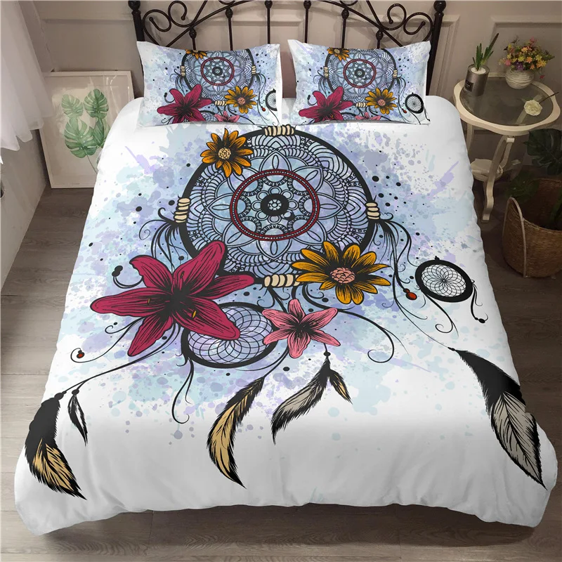 Dreamcatcher Bedding Set 2/3Pcs Duvet Cover & Pillowcase(s) 3D Printed Quilt Cover Home Textile Gift 