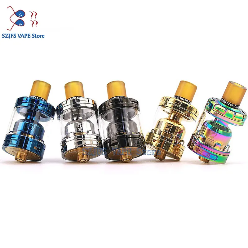 

Original Advken Manta RTA MTL Tank Atomiser 510 Drip Tip 24mm 3ml Vape Tank in Rainbow Top Filling vs Dvarw Siren V2 GTA MTL