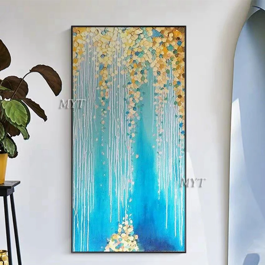 Pintura De Arbol Texturizado Grueso Arte De La Pared Pintado A