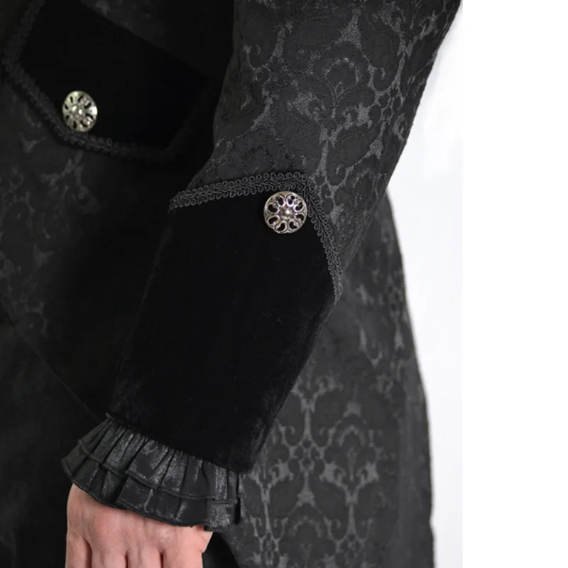 Men Medieval Victorian Costume Tuxedo Gentlema Tailcoat Gothic Steampunk Trench Vintage Frock Outfit Coat for Men