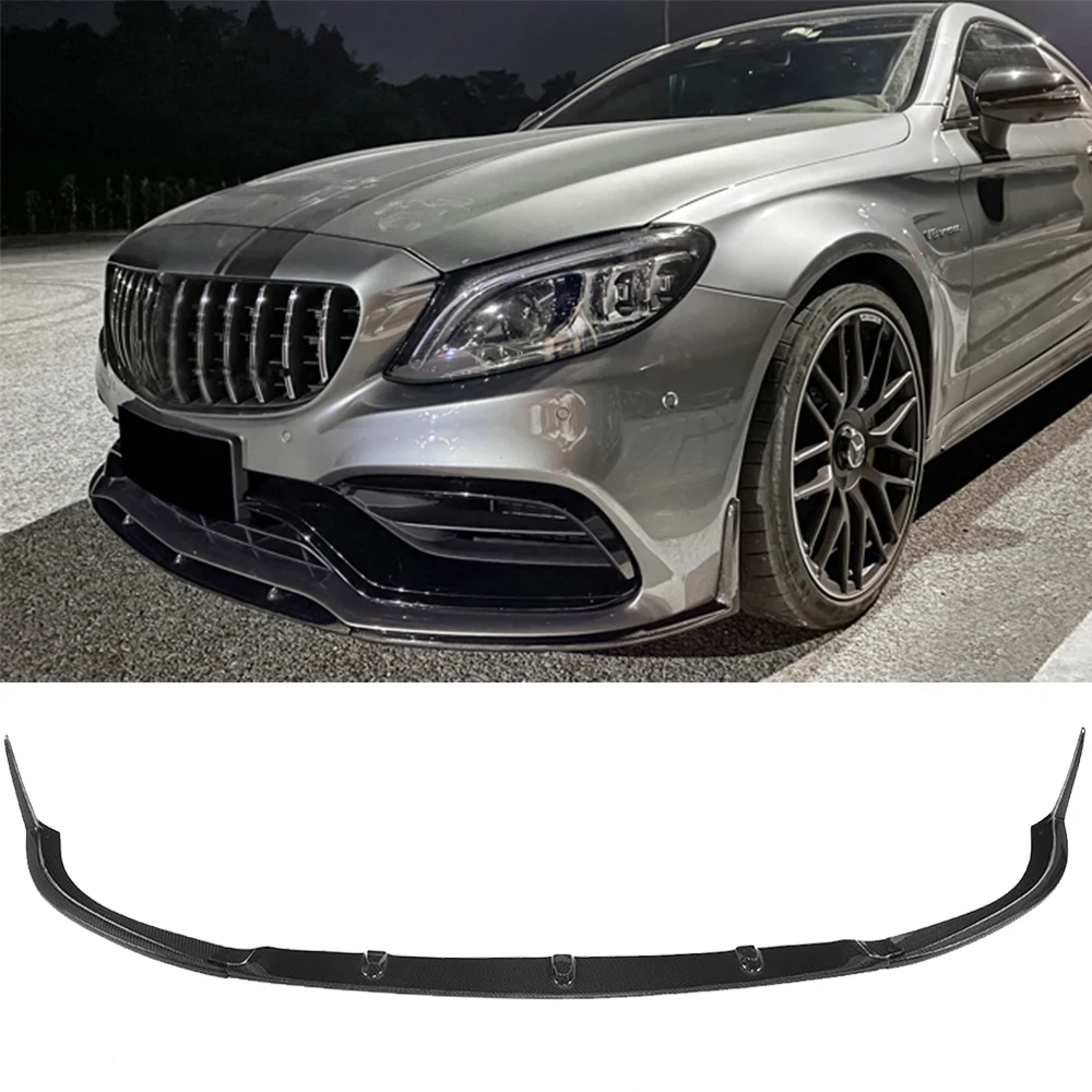 Углеродное волокно передний бампер для автомобиля Mercedes Benz C Class C205 C63 AMG Coupe 2 двери
