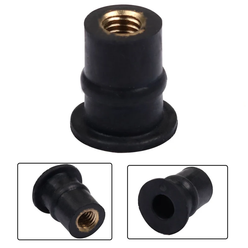 

100pcs Motorcycle M5 Rubber Well Nuts Windscreen Windshield Fairing Cowl Fastener Screws Accessories