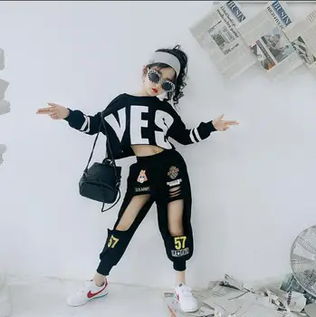 

2020 new girls 2 pcs set t-shirt+ long pants fashion spring girls suit 3-9t C919