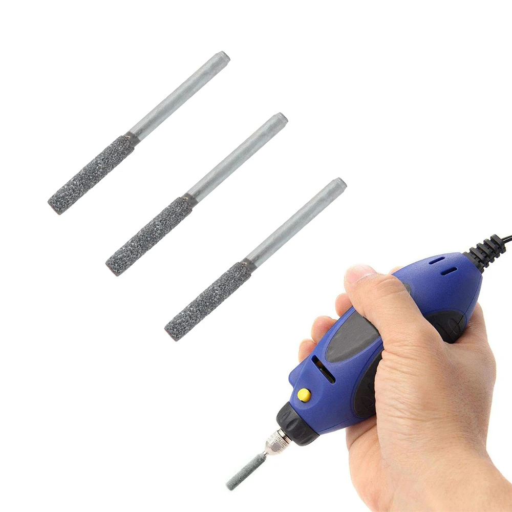 

3pcs 4mm Diamond Chainsaw Sharpener Stone File Chain Saw Sharpening Carving Grinding Tools For 12V Eletric Mini Grinder