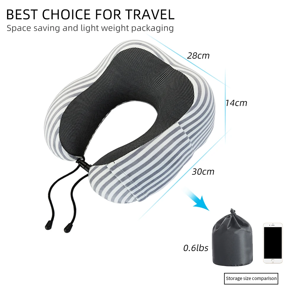 U-образная подушка для путешествий, подушка для шеи из пены с эффектом памяти, мягкий медленный отскок, набор для заботы о здоровье шейки матки с 3D масками для глаз, беруши, элегантная сумка - Цвет: H